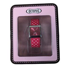 OCTOPUS Poke A Dot‎ Pink Silver Watch Quartz New In Case